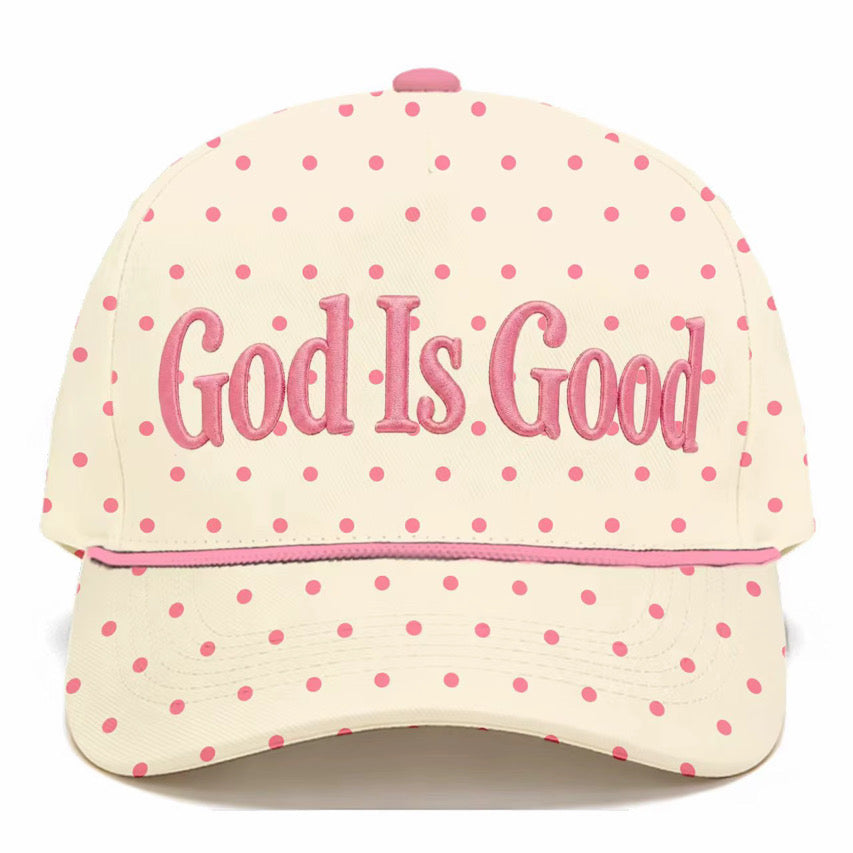 God Is Good Polka Dot Hat
