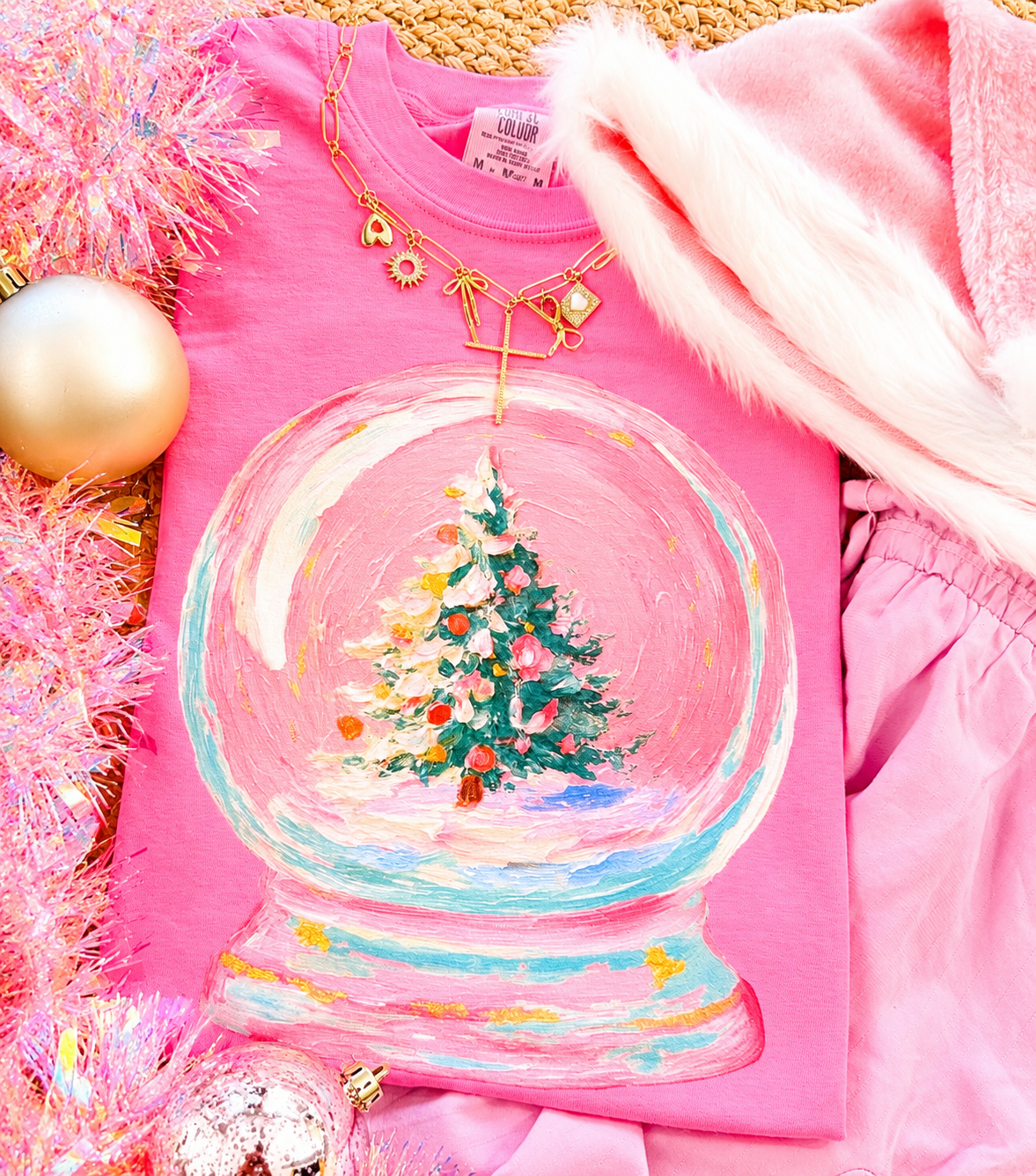 Pink Snow Globe Tee/Long Sleeve