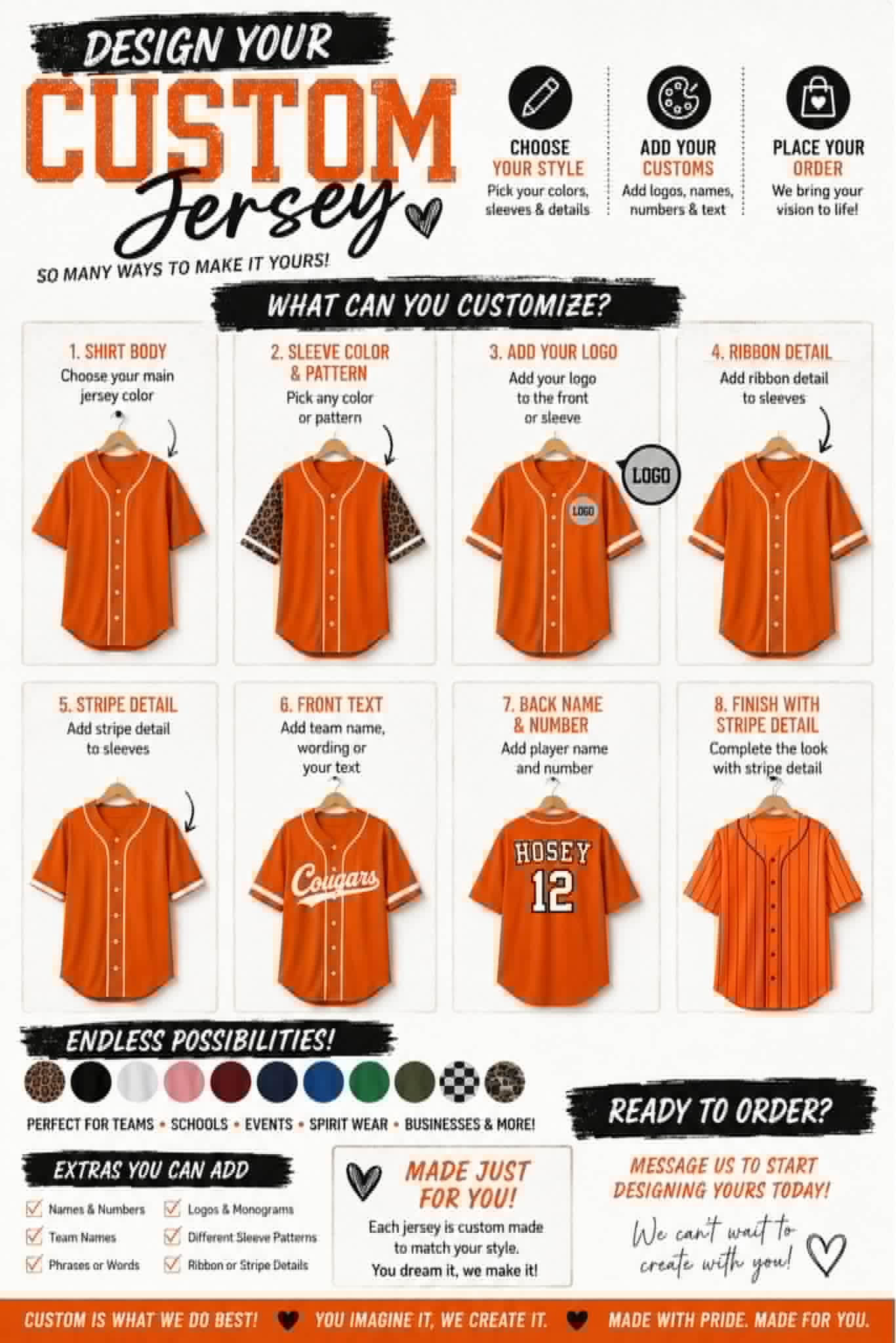 PREORDER: Solid Custom Jersey (Seamless Design Sleeve) 07.13.26