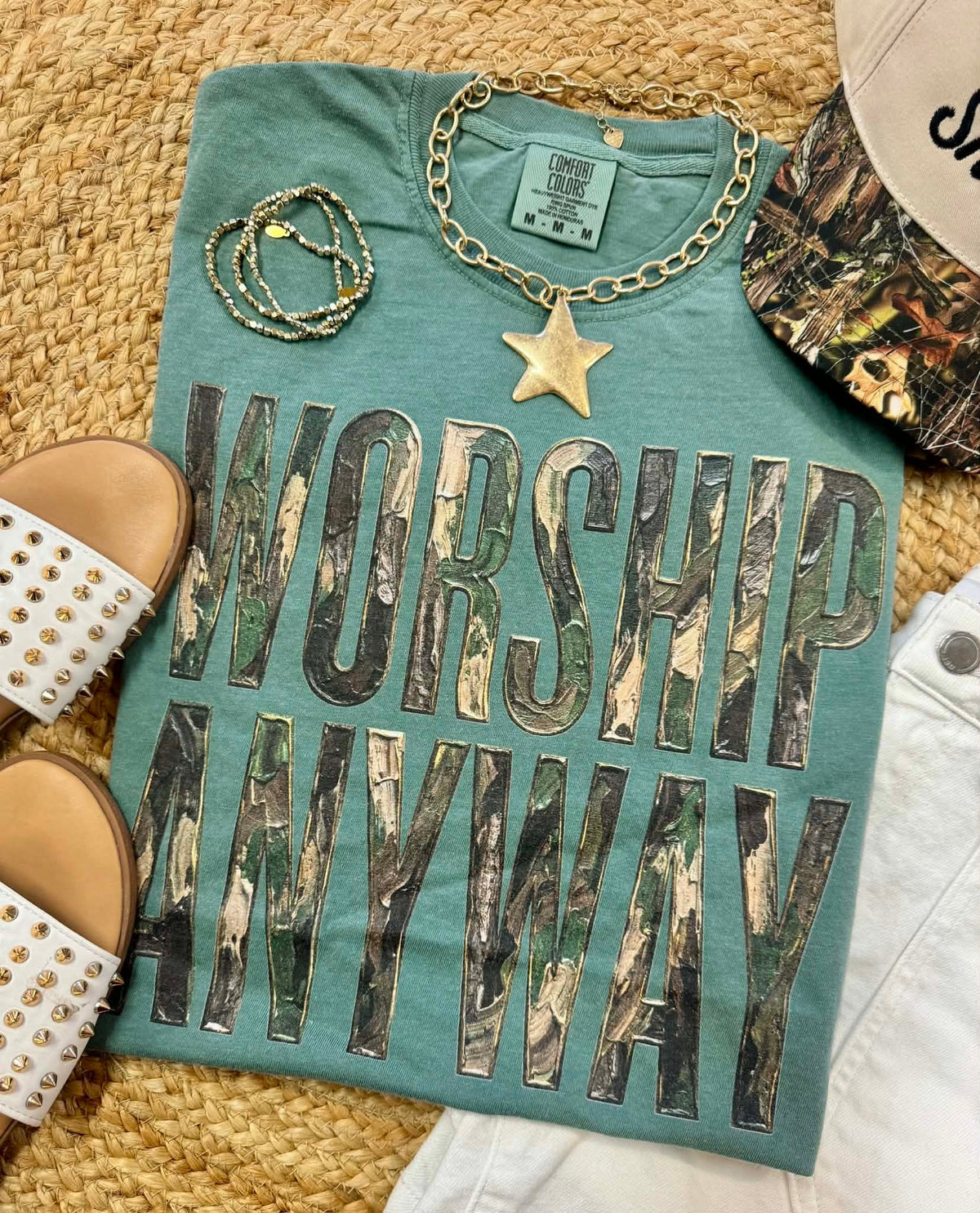 Worship Anyway Camo Tee
