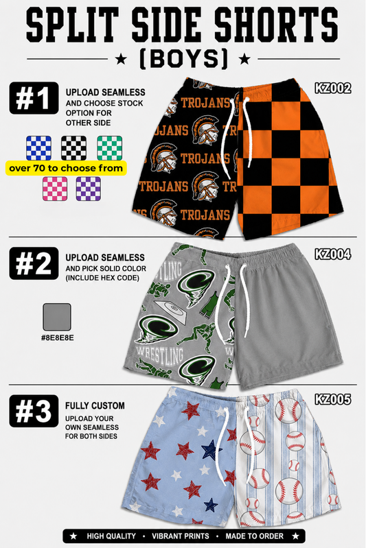 PREORDER: Boys Split Side Shorts (Seamless + Solid Color) 5.18.26