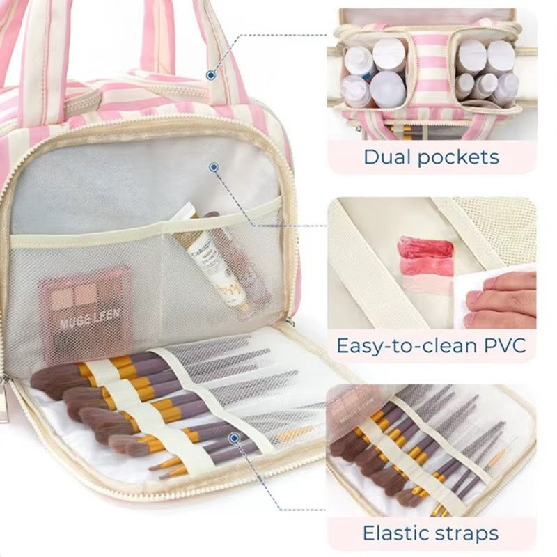 Striped Toiletry Organizing Bag *Pre Order*