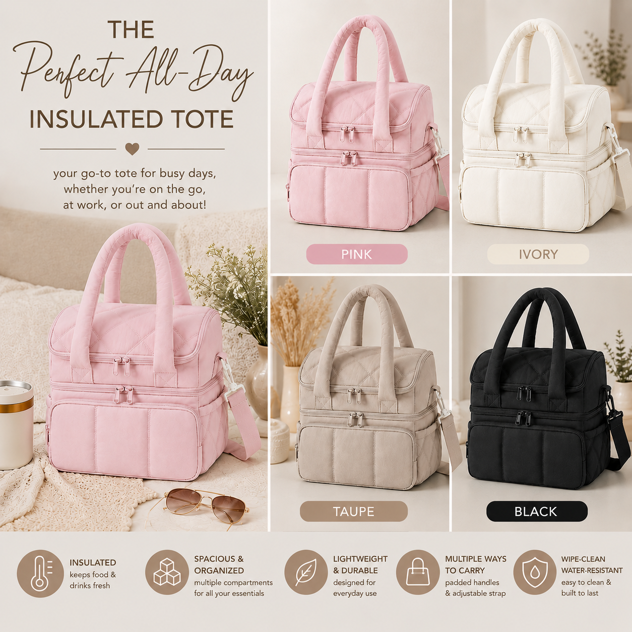 PREORDER: The Perfect All-Day Insulated Tote RERUN 7.20.26