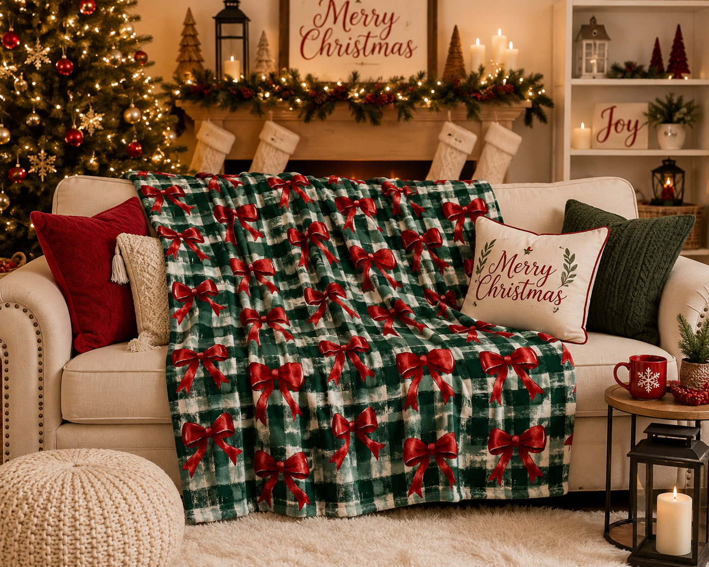 Christmas Bows Blanket *Pre Order*
