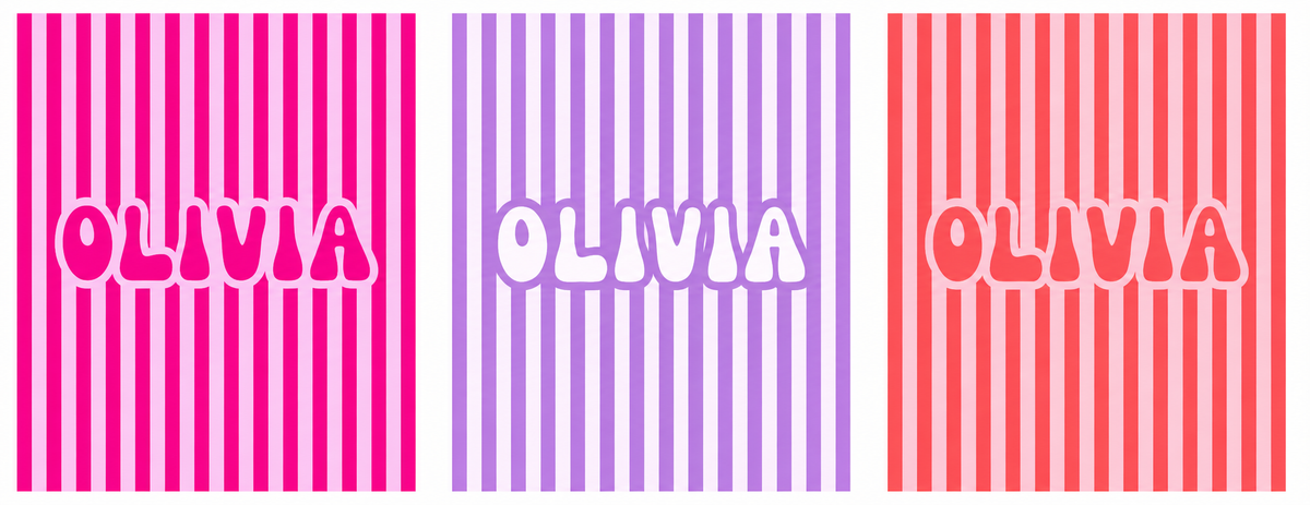 Custom Name Stripe Blanket *PRE ORDER*