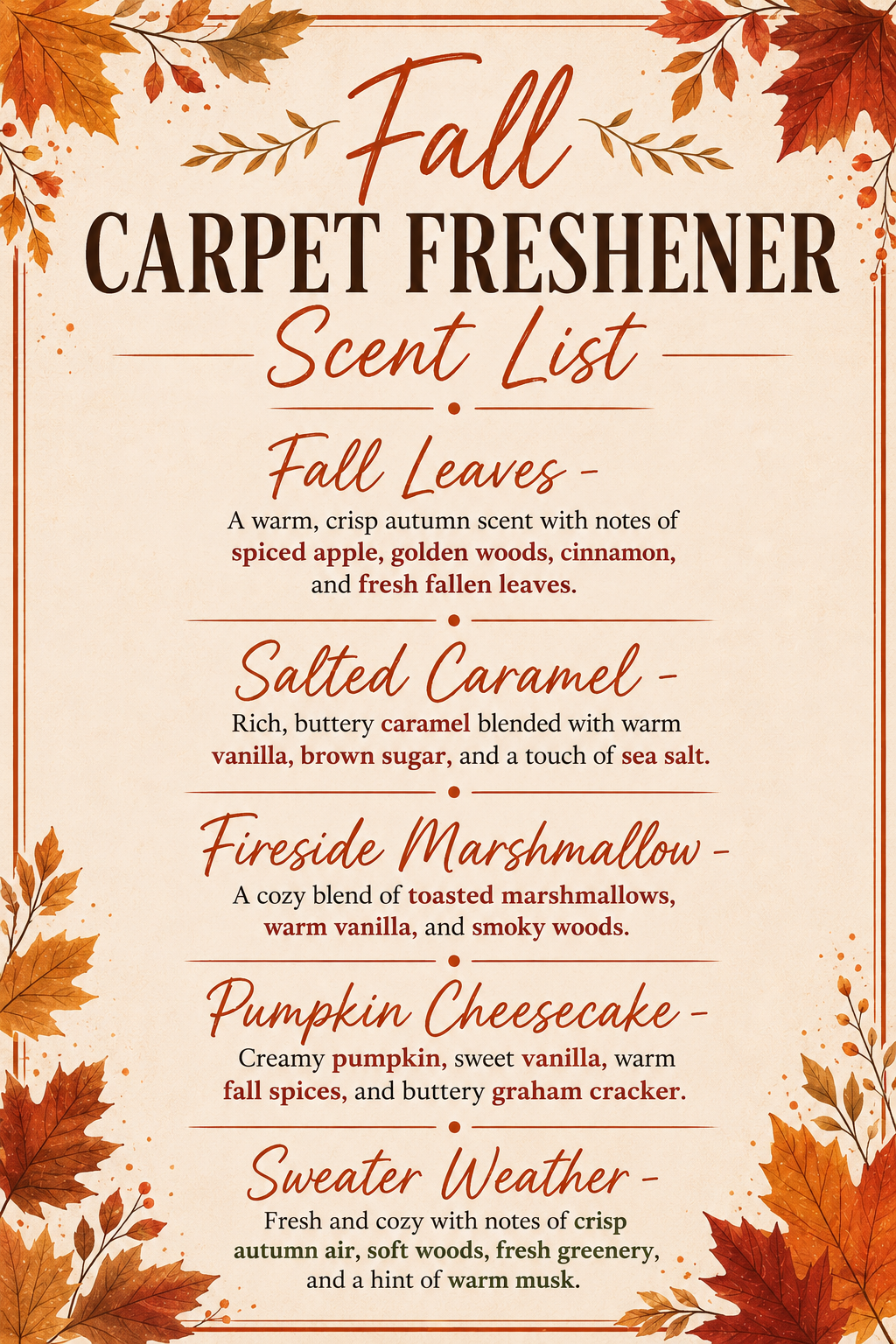 Sweater Weather Carpet Freshener