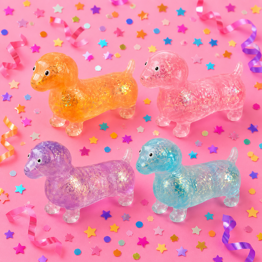 Glitter Weenie Dog Squishy - Pre Order - June 8-12 Shipment