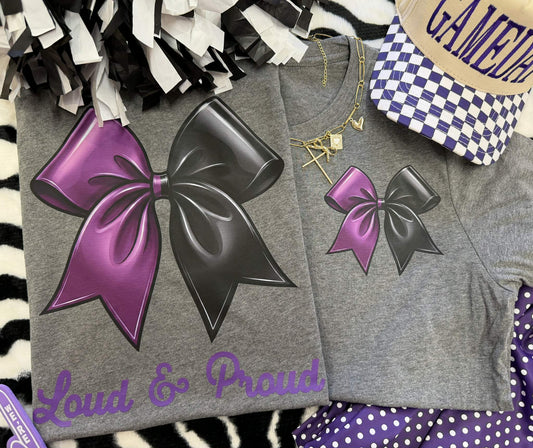 LOUD & PROUD PURPLE BOW TEE
