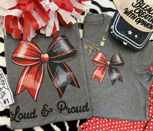 LOUD & PROUD RED BOW TEE