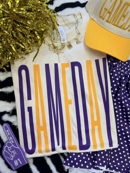 TALL PURPLE & GOLD GAME DAY TEE