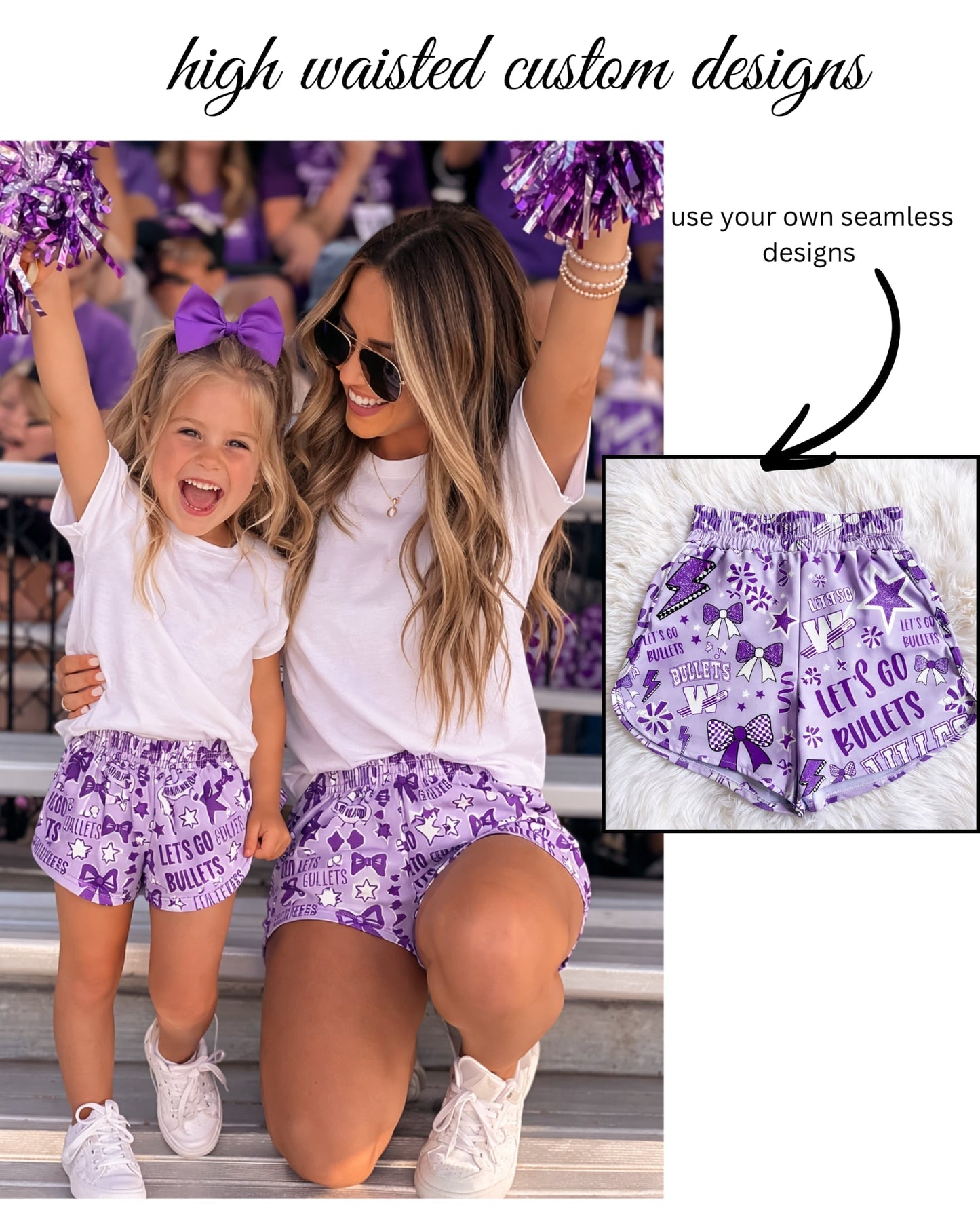 PREORDER: Custom Seamless High Waisted Shorts (Kids + Adults) RERUN 5.18.26