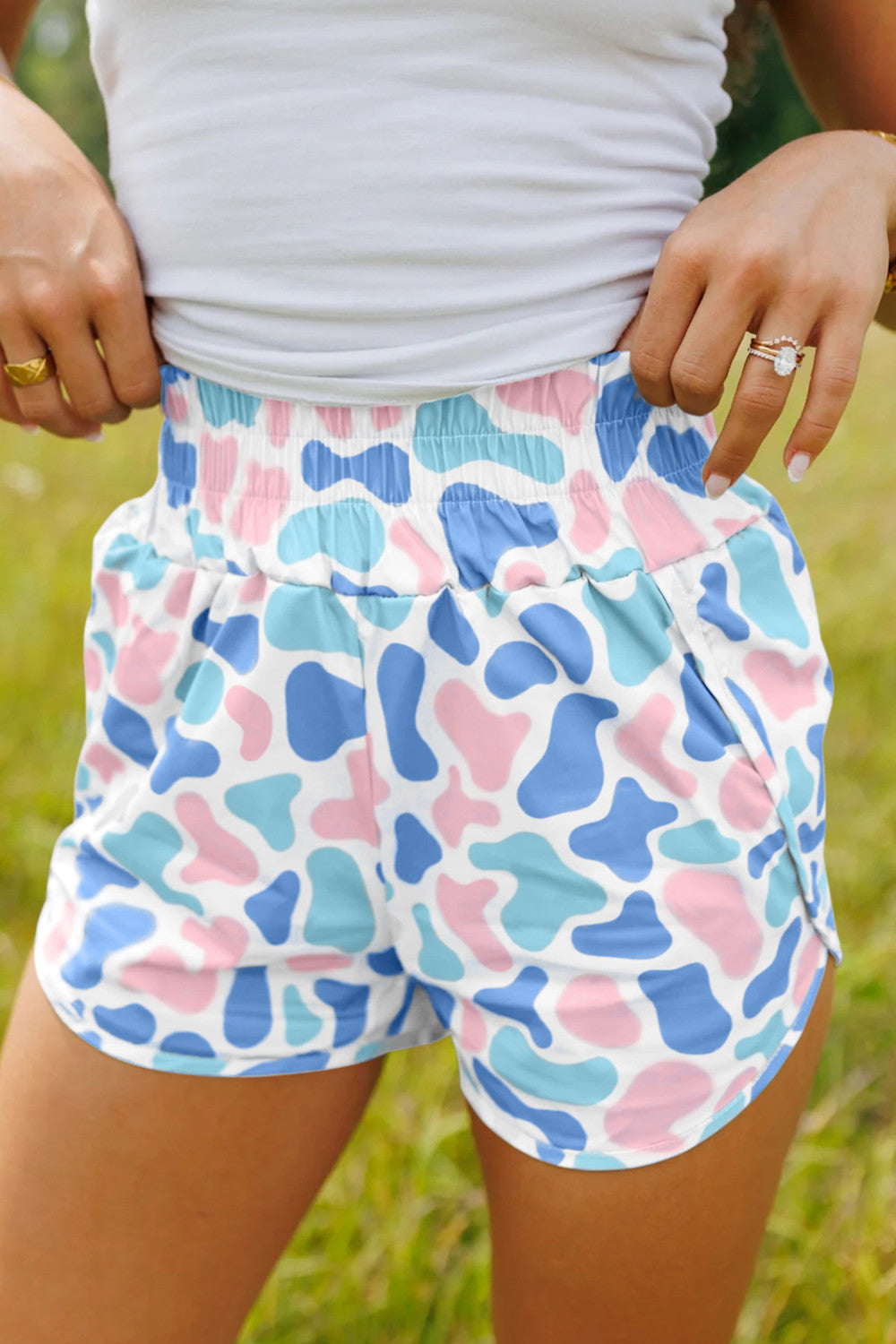 Camo Shirred Athletic Bottoms *multiple colors* RTS