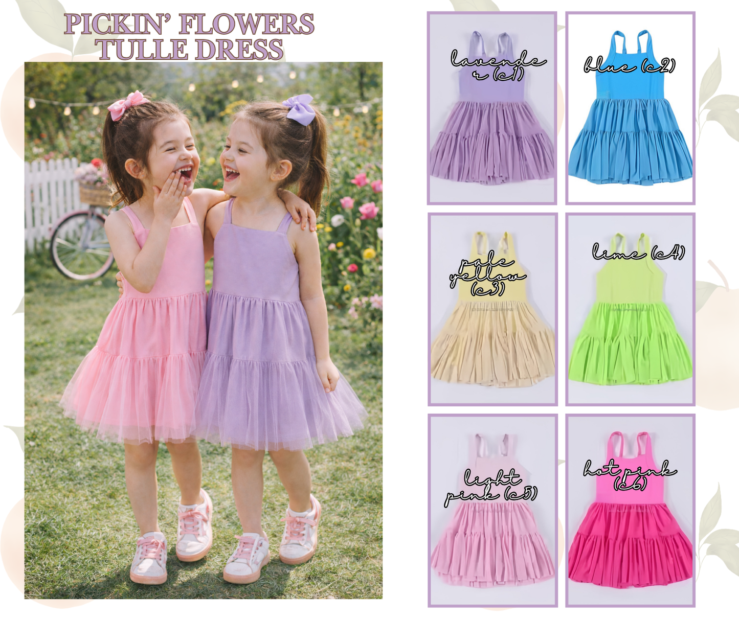 PREORDER: Pickin Flowers Tulle Dress RERUN 5.18.26