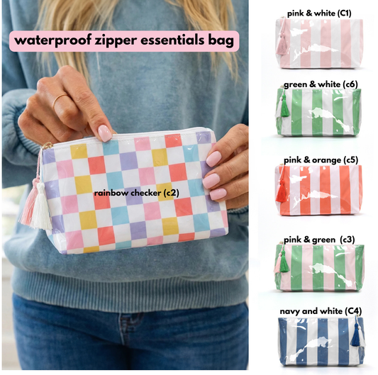 PREORDER: Waterproof Zipper Essentials Bag RERUN 6.8.26